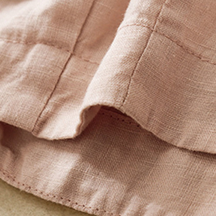 Buddha Stones Casual Plain Cropped Pants Women's Linen Harem Pants With Pockets - image 24