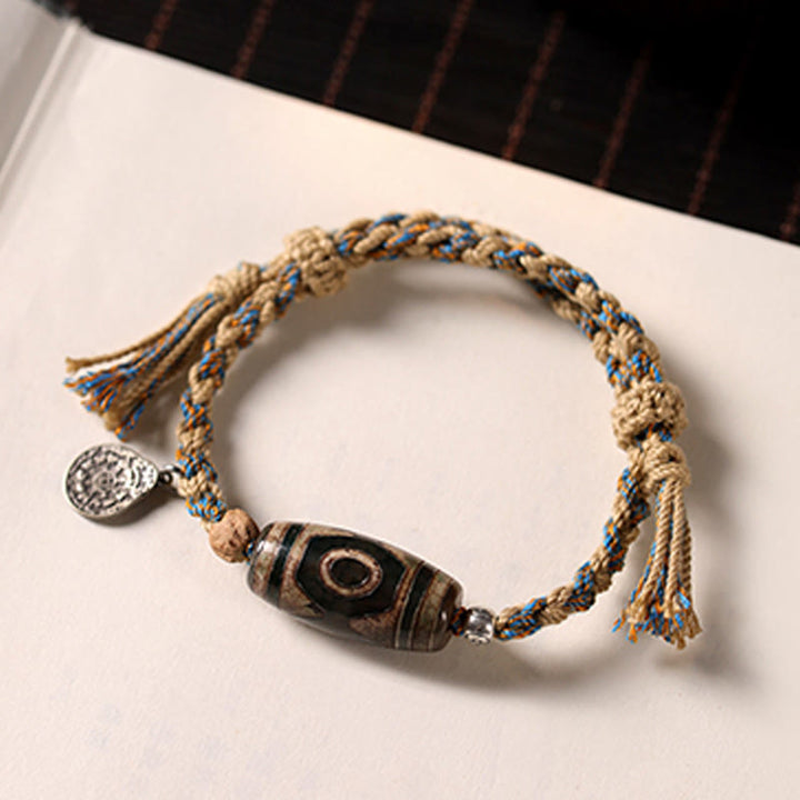 Buddha Stones "May Blessings Protect Your Journey" Dzi Bead Bracelet Includes Gift Message Card - image 3