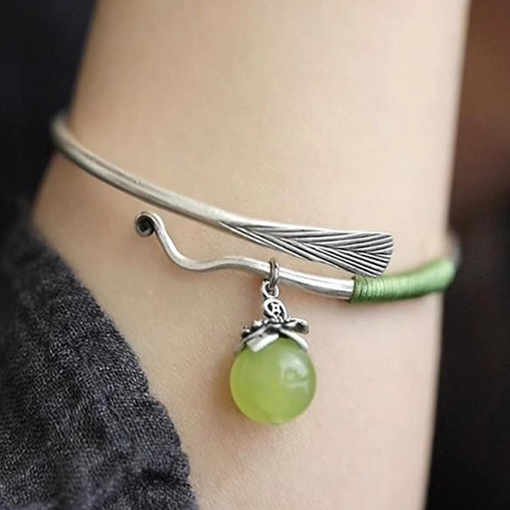 FREE Today: Luck and Healing Copper Alloy Green Bead Charm Cuff Bracelet Bangle - image 12