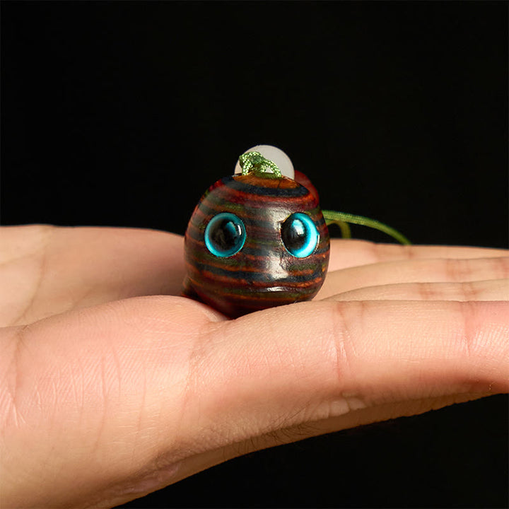 Buddha Stones Rainbow Eucalyptus Dolphin Carved Positive Key Chain Phone Hanging Decoration - image 12