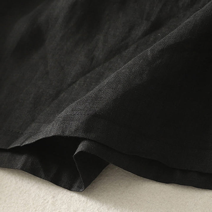 Buddha Stones Casual Embroidery Red Heart Short Sleeve Women's Cotton Linen T-Shirt - image 17