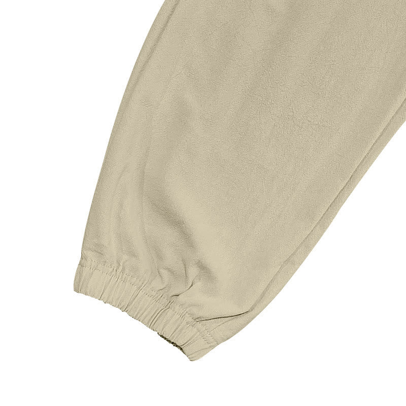 Buddha Stones Solid Color Linen Drawstring Men's Cargo Pants With Pockets - image 27