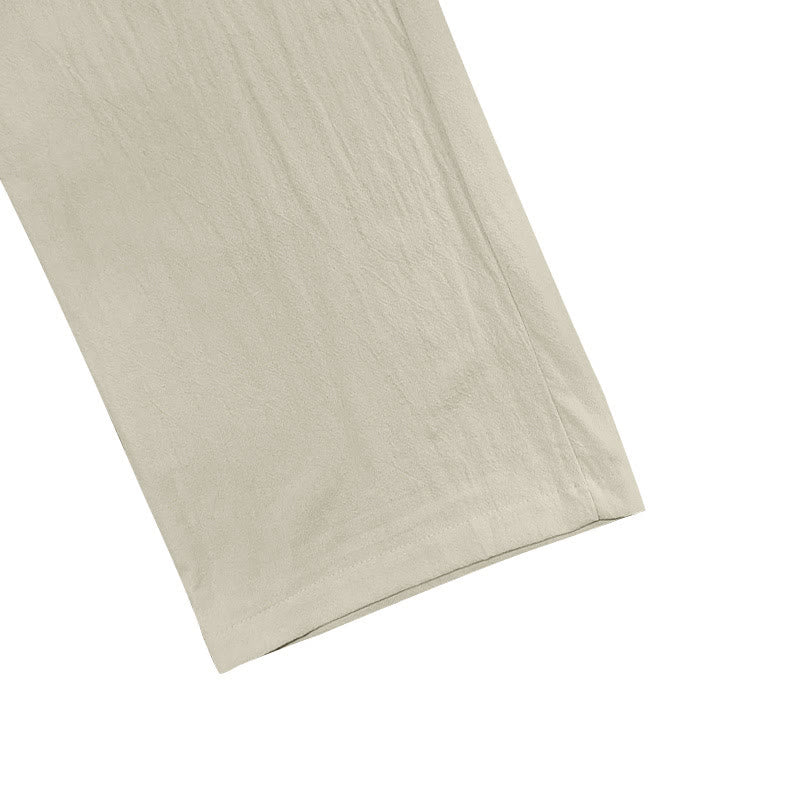 Buddha Stones Casual Plain Color Buttons Men's Cotton Pants With Pockets - image 22