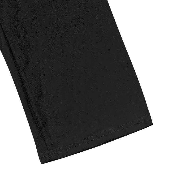 Buddha Stones Solid Color Buttons Drawstring Men's Cotton Pants With Pockets - image 19