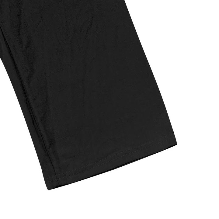 Buddha Stones Solid Color Buttons Drawstring Men's Cotton Pants With Pockets - image 19