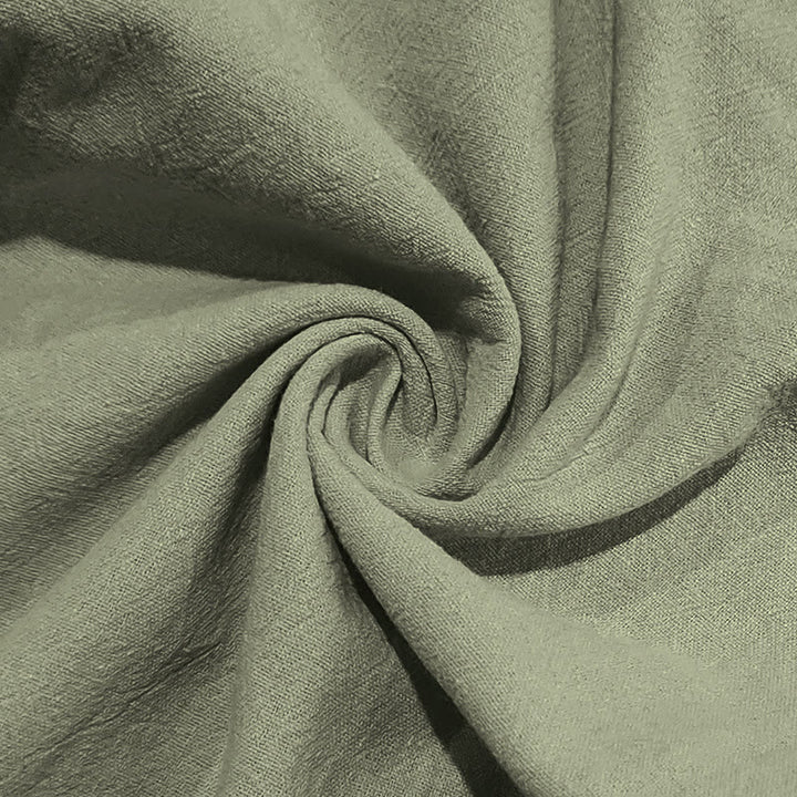 Buddha Stones Solid Color Buttons Drawstring Men's Cotton Pants With Pockets - image 21