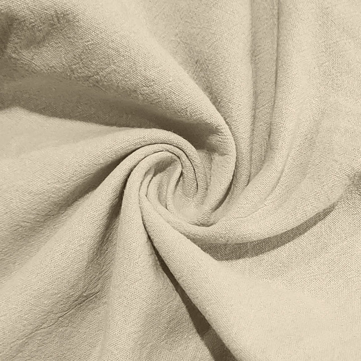 Buddha Stones Solid Color Buttons Drawstring Men's Cotton Pants With Pockets - image 25