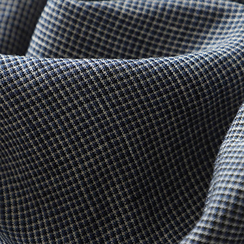 Buddha Stones Commute MidnightBlue Lace-Up Half Sleeve Design Cotton Linen Midi Dress With Pockets - image 8