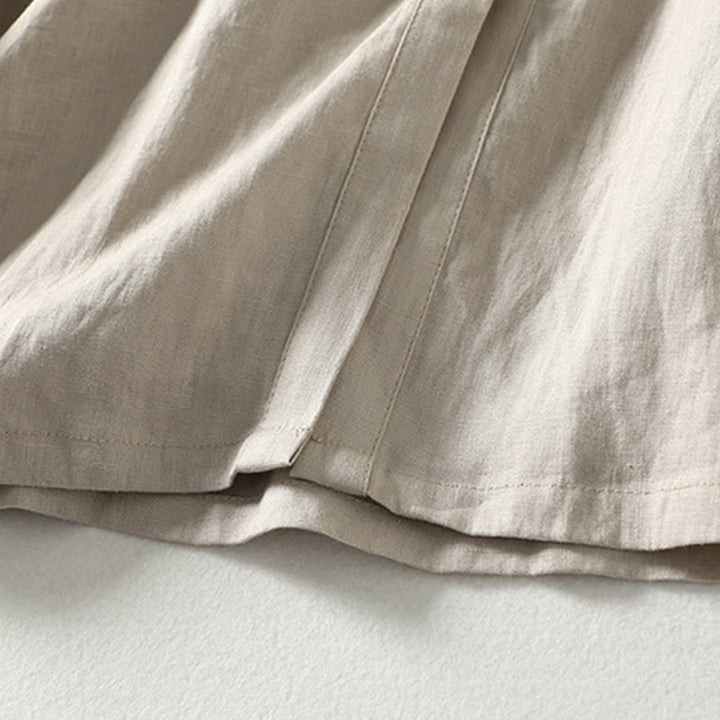 Buddha Stones Buttons Design Women's Long Sleeve Coat With Pockets - image 11