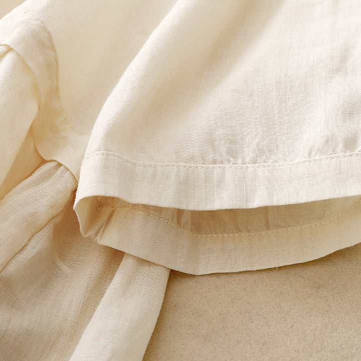 Buddha Stones Embroiderd Front Button Design Women's Cotton Three Quarter Sleeve Shirt  - image 17