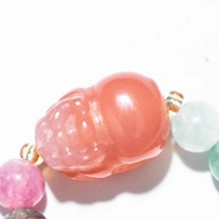Buddha Stones Natural Tourmaline Manjusri Bodhisattva Pattern Positive Ring - image 11