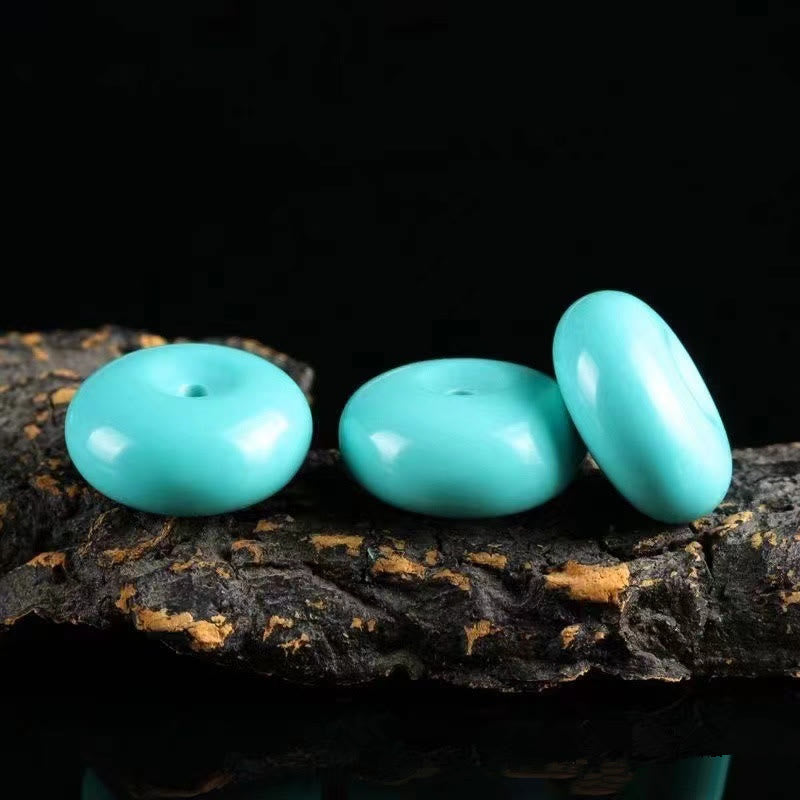 Buddha Stones Turquoise Peace Buckle Rope Balance Necklace Pendant - image 8