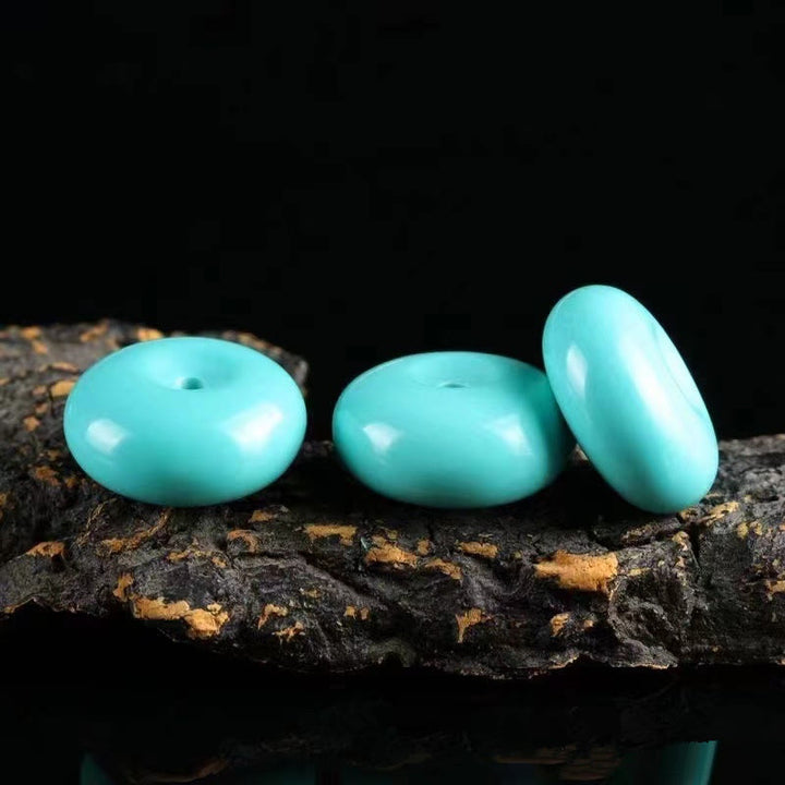 Buddha Stones Turquoise Peace Buckle Rope Balance Necklace Pendant - image 8