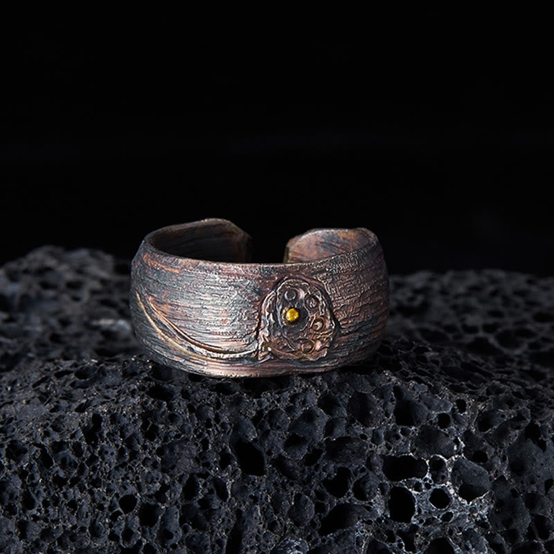 Buddha Stones 999 Sterling Silver Lotus Balance Ring - image 2