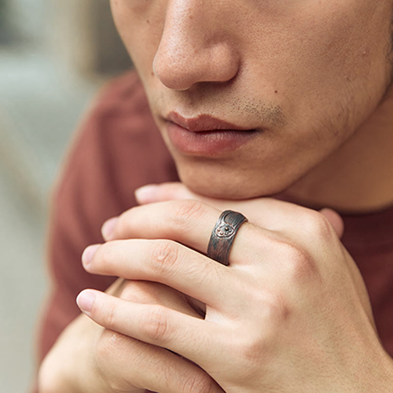 Buddha Stones 999 Sterling Silver Lotus Balance Ring - image 5