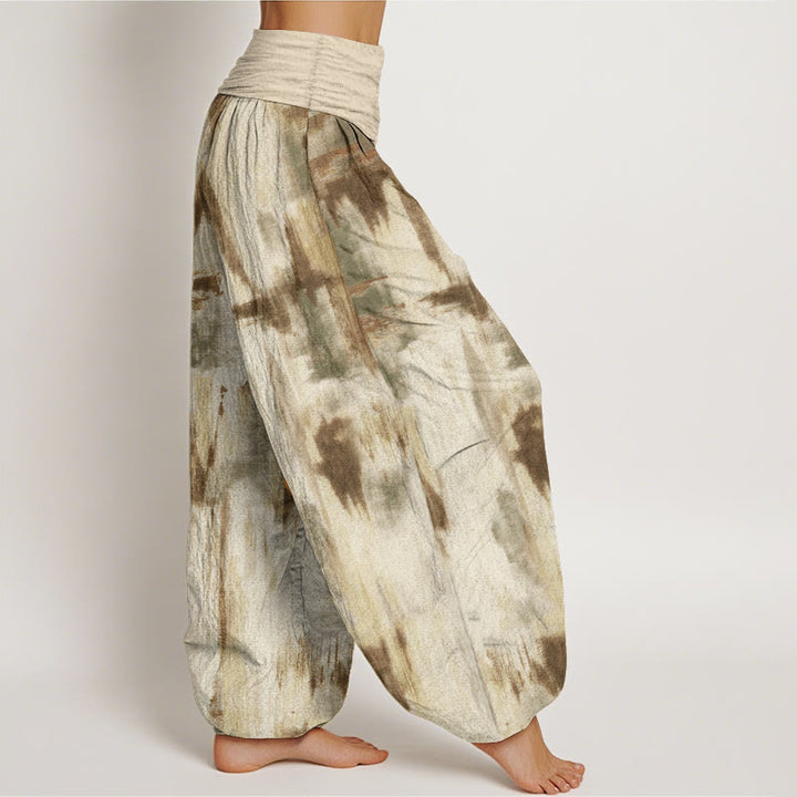 Buddha Stones Pure Cotton Tie Dye Pattern Design Women's Elastic Waist Harem Pants - image 7