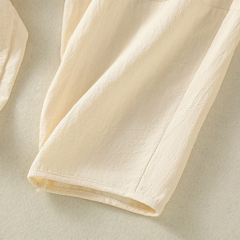 Buddha Stones 2pcs Plain Women's Short Sleeve Shirt Harem Pants Meditation Clothing Set - image 14