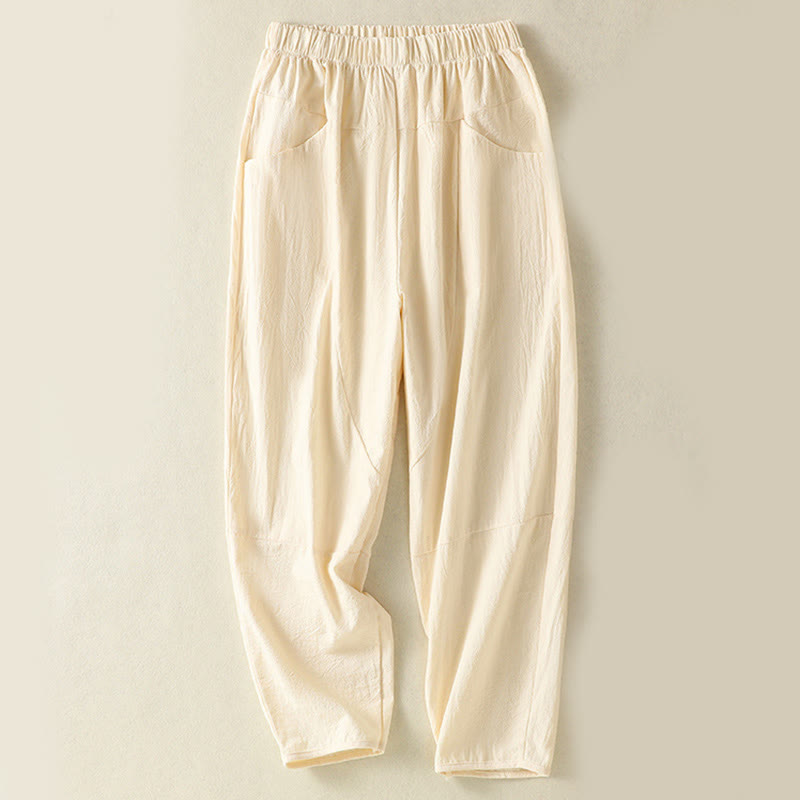 Buddha Stones 2pcs Plain Women's Short Sleeve Shirt Harem Pants Meditation Clothing Set - image 10