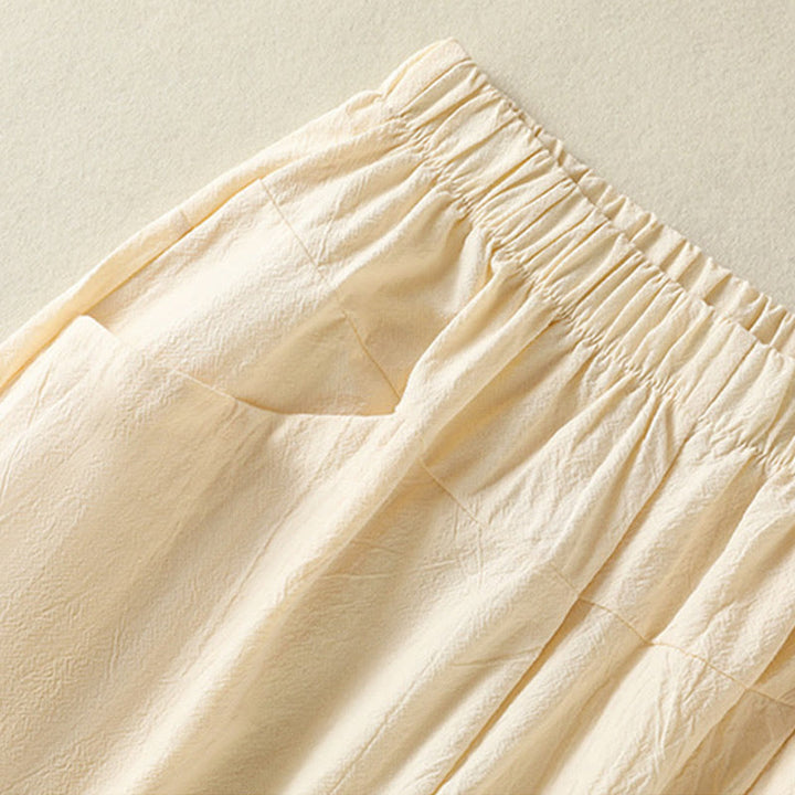 Buddha Stones 2pcs Plain Women's Short Sleeve Shirt Harem Pants Meditation Clothing Set - image 11