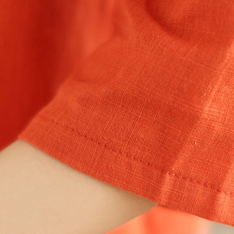 Buddha Stones 2pcs Casual Women's Stand Collar Shirt Loose Pants Meditation Clothing Set - image 17