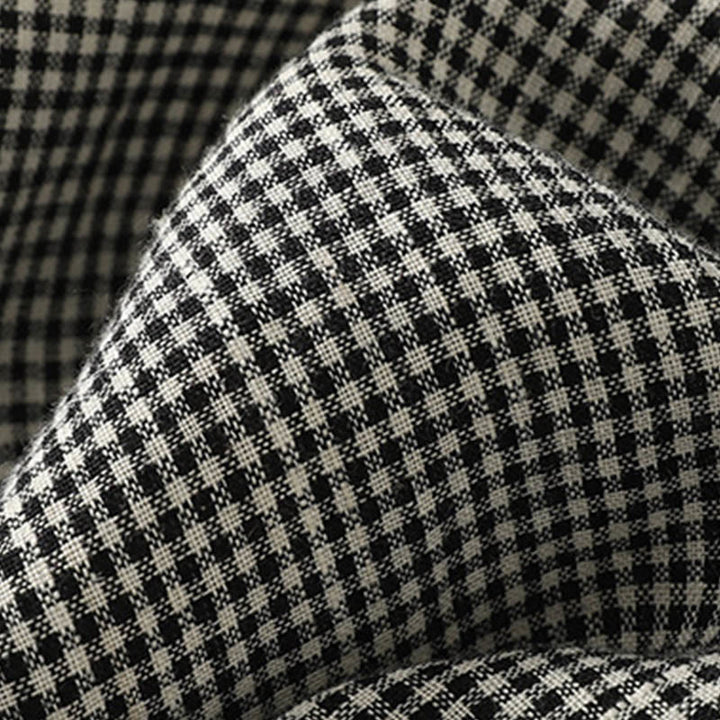 Buddha Stones Plaid Pattern Drawstring Women's Cotton Linen Harem Pants With Pockets - image 5