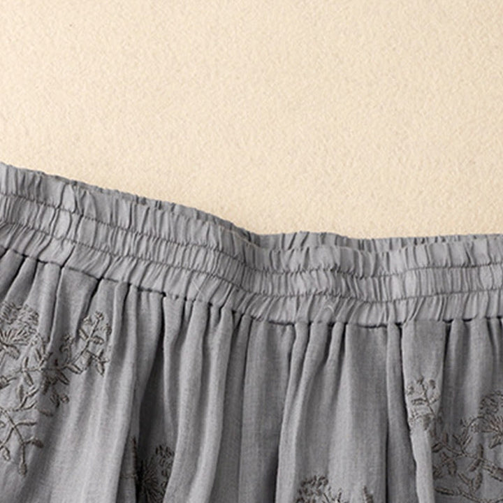 Buddha Stones Embroidered Pattern Women's Harem Pants With Pockets - image 1