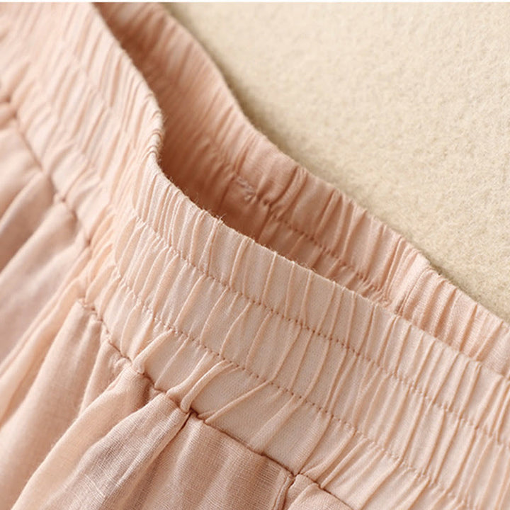 Buddha Stones Embroidered Pattern Women's Cotton Linen Harem Pants With Pockets - image 18