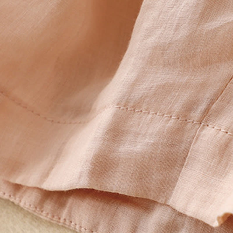 Buddha Stones Embroidered Pattern Women's Cotton Linen Harem Pants With Pockets - image 12