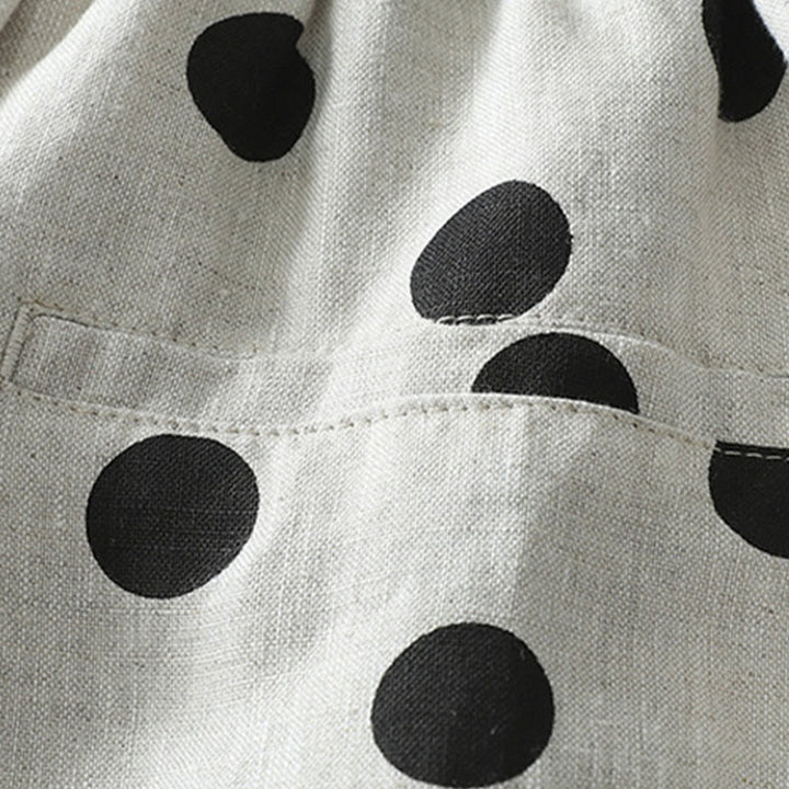 Buddha Stones Polka Dot Floral Pattern Pattern Women's Cotton Linen Harem Pants With Pockets - image 12