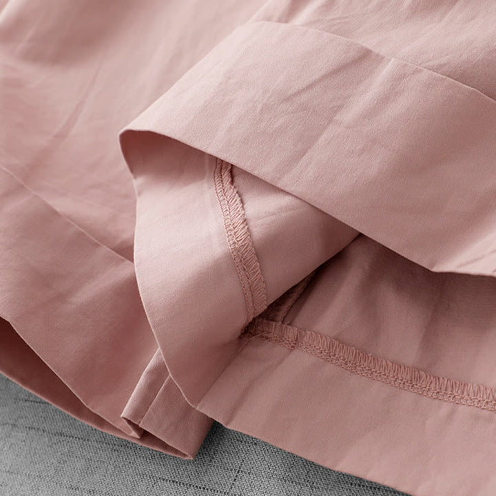 Buddha Stones Casual Plain High Waist Women's Polyester 7-8 Length Wide Leg Pants With Pockets - image 10