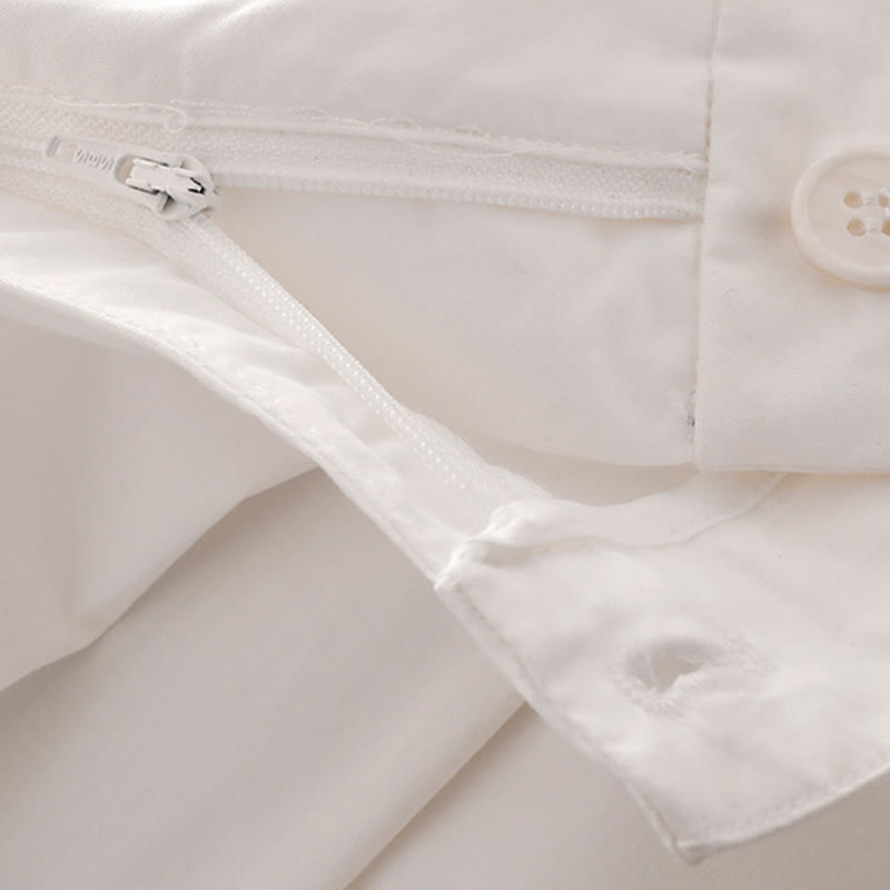 Buddha Stones Casual Plain High Waist Women's Polyester 7-8 Length Wide Leg Pants With Pockets - image 14