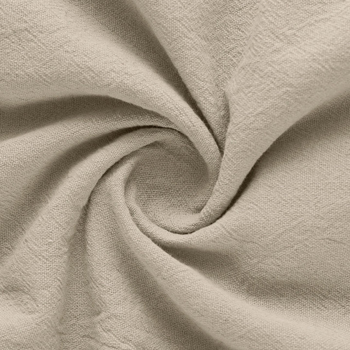 Buddha Stones Solid Summer Short Sleeve Half Buttons Linen Men's Shirt - image 16