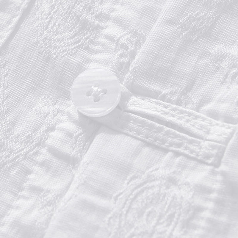 Buddha Stones Summer Short Sleeve Buttons Men's Shirt With Two Pockets - image 14