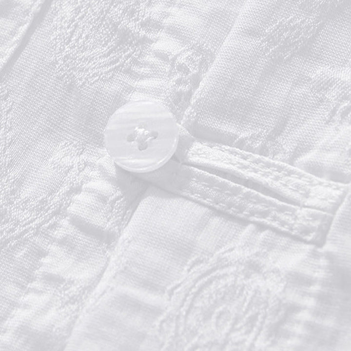 Buddha Stones Summer Short Sleeve Buttons Men's Shirt With Two Pockets - image 14