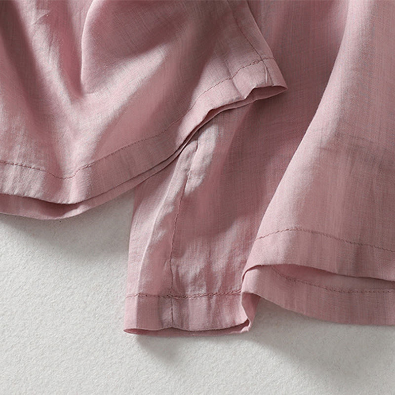 Buddha Stones Casual Drawstring Cotton Linen Ankle-Length Women's Wide Leg Pants With Pockets - image 3