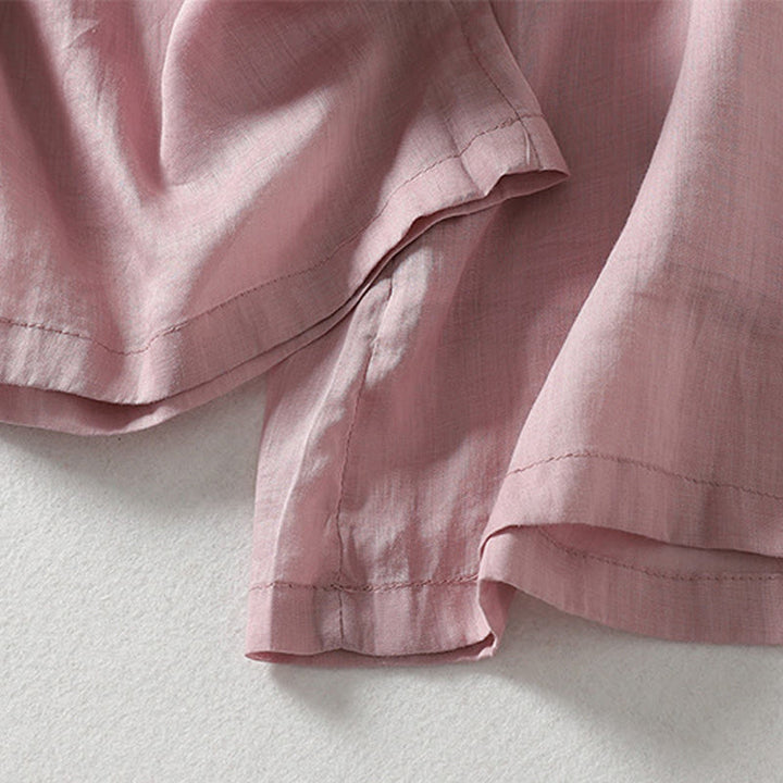 Buddha Stones Casual Drawstring Cotton Linen Ankle-Length Women's Wide Leg Pants With Pockets - image 3