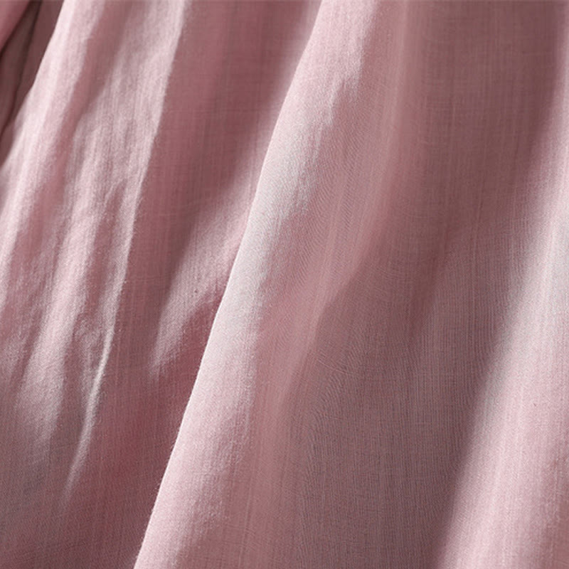 Buddha Stones Casual Drawstring Cotton Linen Ankle-Length Women's Wide Leg Pants With Pockets - image 2