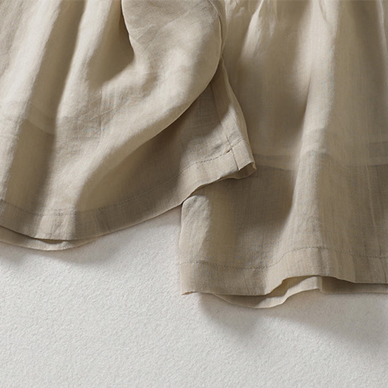 Buddha Stones Casual Drawstring Cotton Linen Ankle-Length Women's Wide Leg Pants With Pockets - image 11
