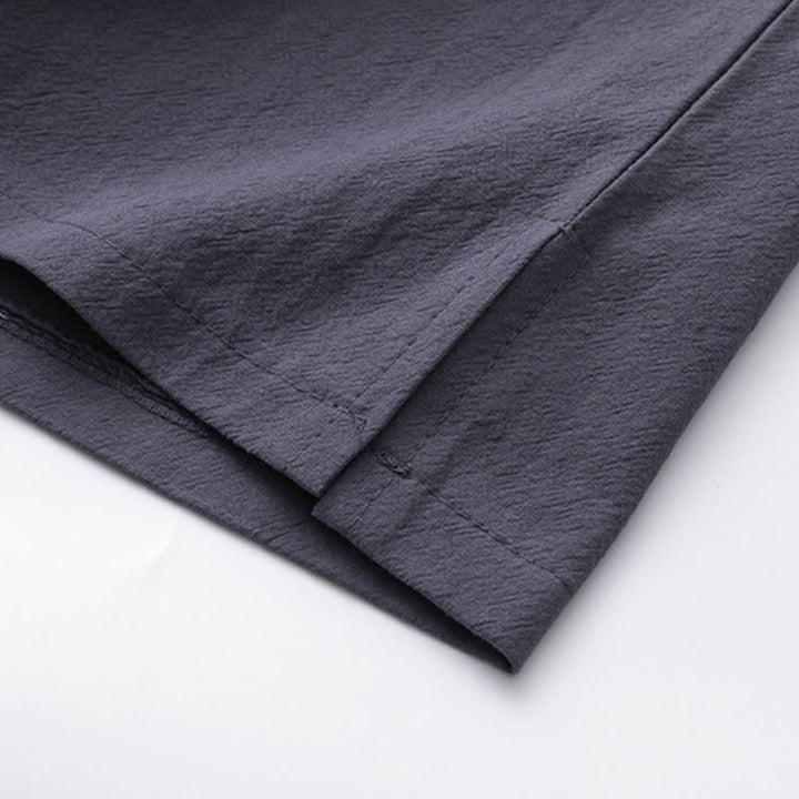 Buddha Stones 2Pcs Chinese Characters Crane Cotton Shirt Pants With Pockets Men's Meditation Cloth Set - image 25