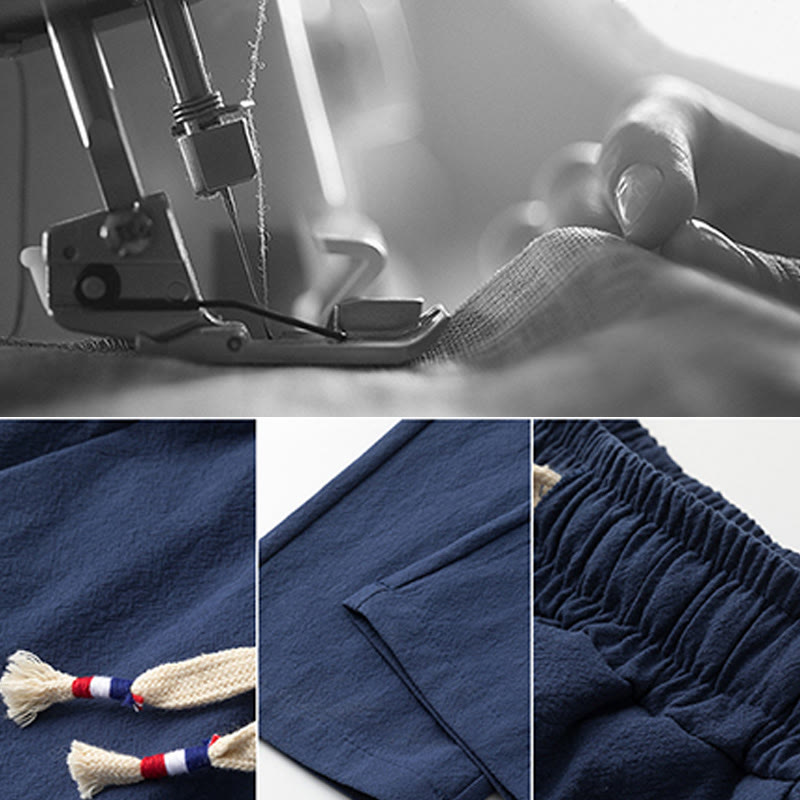 Buddha Stones 2Pcs Chinese Characters Crane Cotton Shirt Pants With Pockets Men's Meditation Cloth Set - image 16