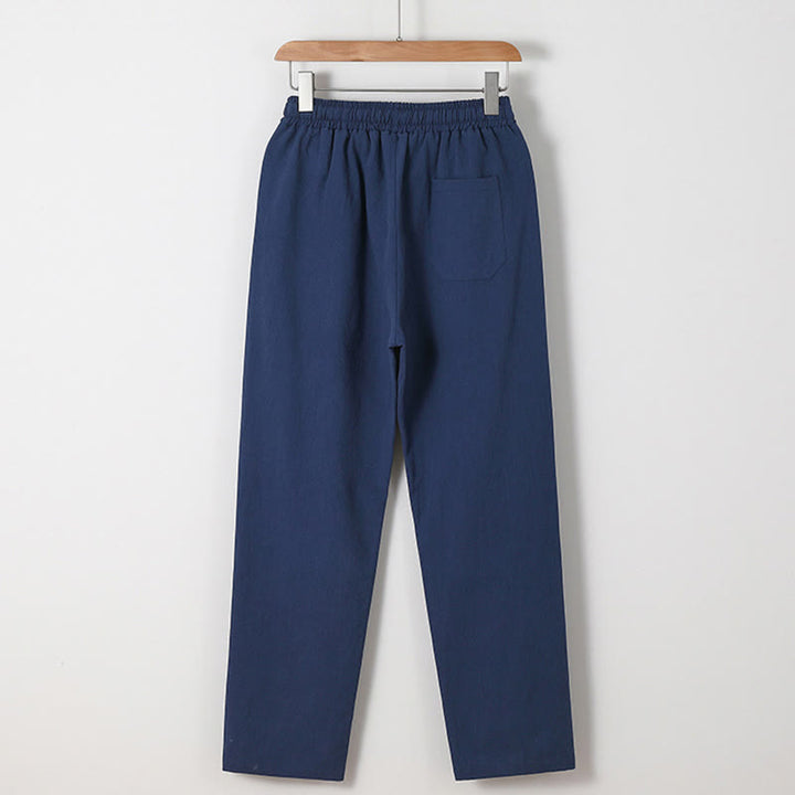 Buddha Stones 2Pcs Chinese Characters Crane Cotton Shirt Pants With Pockets Men's Meditation Cloth Set - image 7