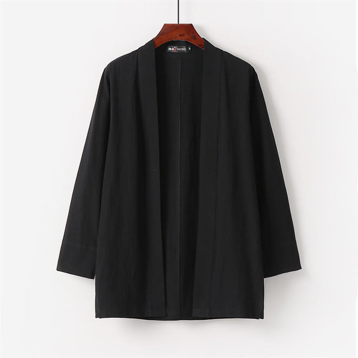 Buddha Stones 2Pcs Cotton Kimono Ankle-Length Pants Men's Meditation Cloth Set - image 7