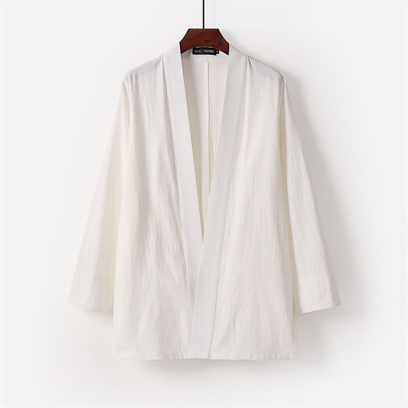 Buddha Stones 2Pcs Cotton Kimono Ankle-Length Pants Men's Meditation Cloth Set - image 3