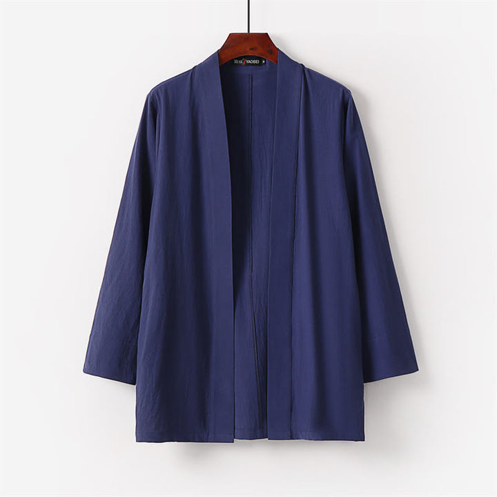 Buddha Stones 2Pcs Cotton Kimono Ankle-Length Pants Men's Meditation Cloth Set - image 14