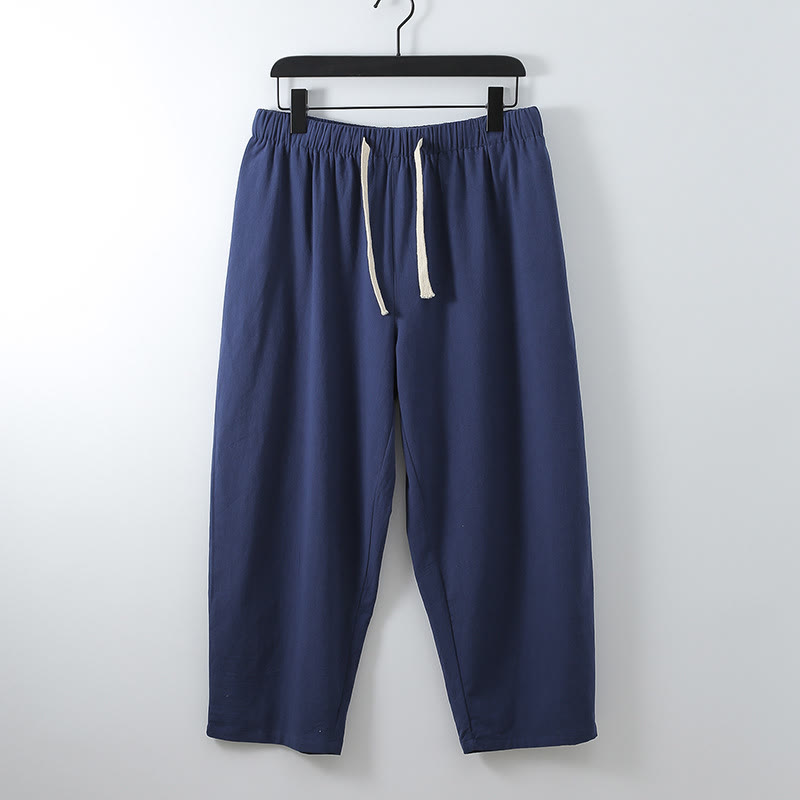 Buddha Stones 2Pcs Cotton Kimono Ankle-Length Pants Men's Meditation Cloth Set - image 16