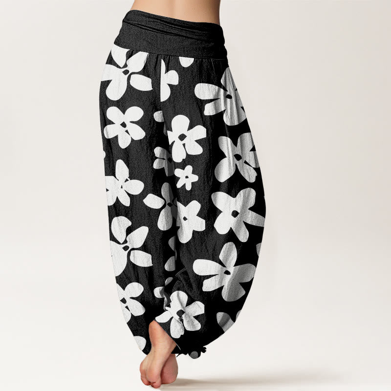 Buddha Stones Casual Bohemian Style Floral Women's Elastic Waist Harem Pants - image 9