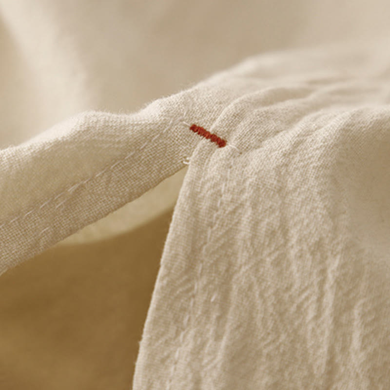 Buddha Stones Casual Side Slits Design Cotton Women's Wide Leg 7-8 Length Pants With Pockets - image 7