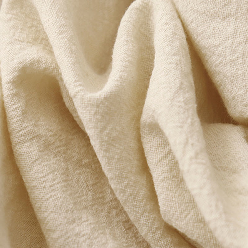 Buddha Stones Casual Side Slits Design Cotton Women's Wide Leg 7-8 Length Pants With Pockets - image 6