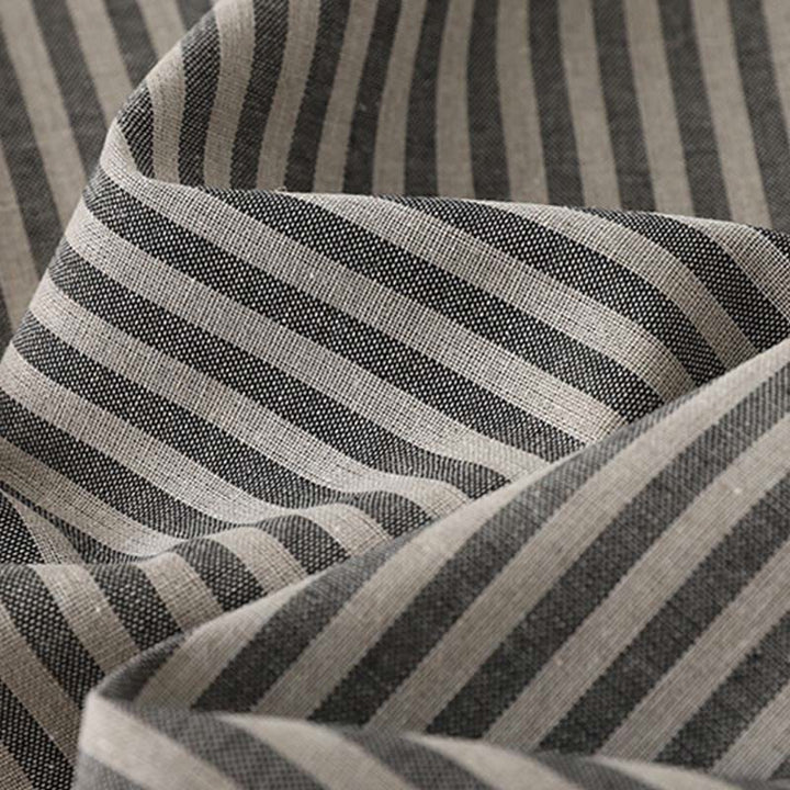 Buddha Stones Commute Striped Drawstring Design Women's Wide Leg Cotton Pants With Pockets - image 12