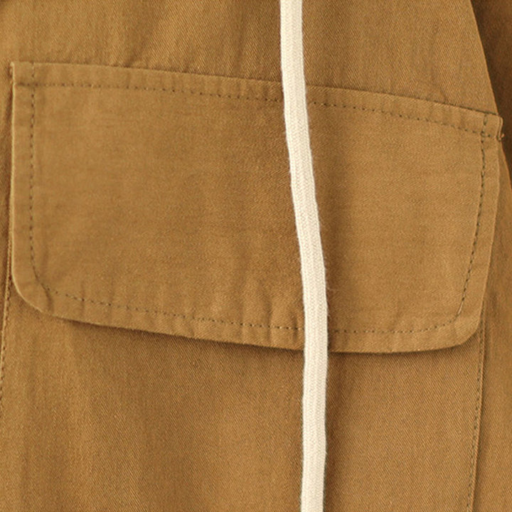 Buddha Stones Casual Commute Drawstring Hoodie Women's Cotton Linen Jacket With Pockets - image 14